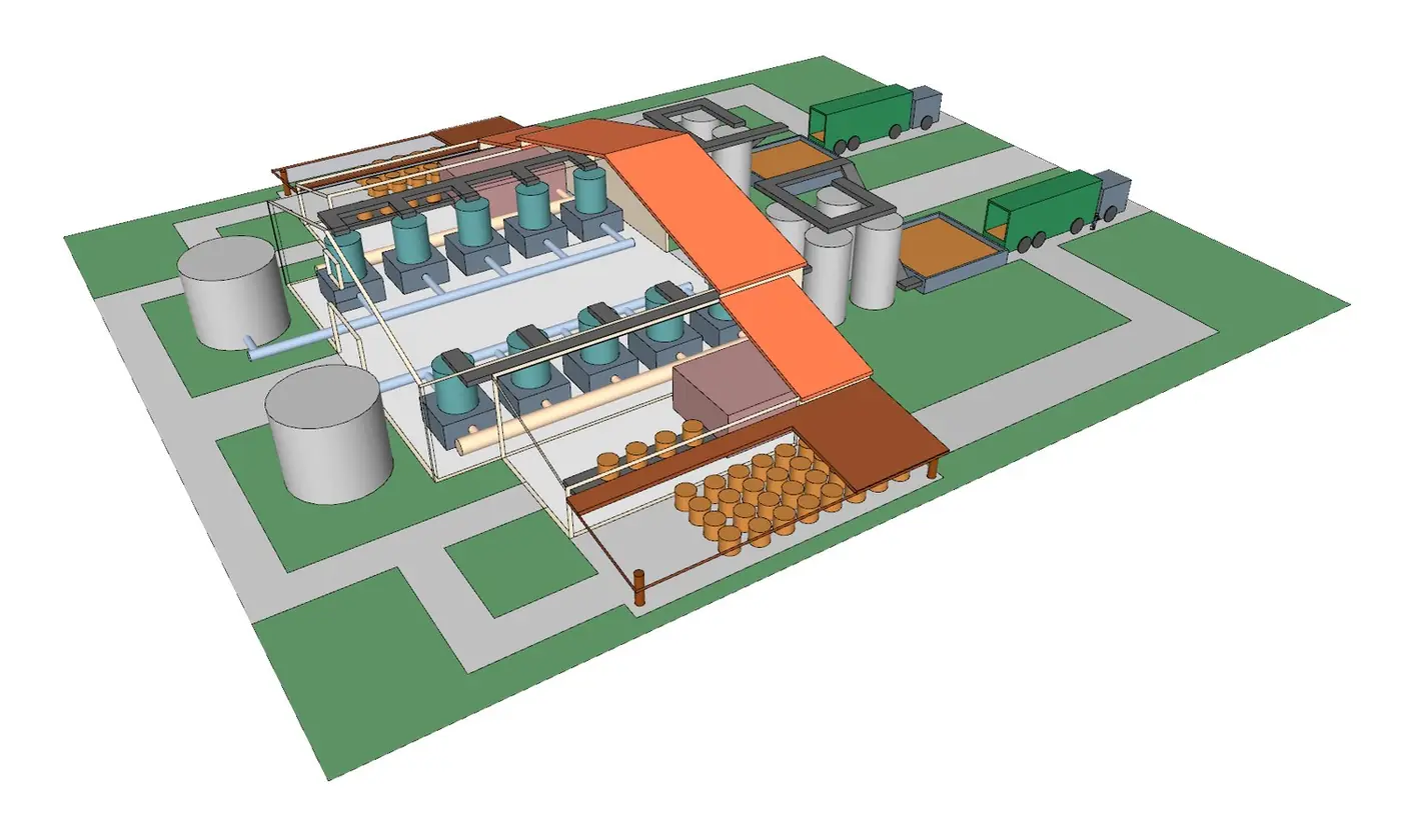 Concept rendering of Crostar Energy's planned processing facility